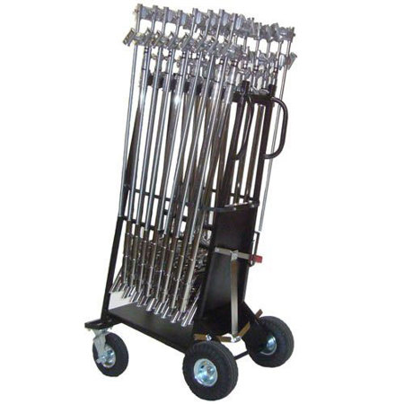 Backstage Equipment Steel Cart Plus with 8" and 10" Wheels for 18-20 C-Stands