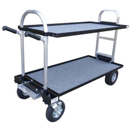 Backstage Magliner Senior (Modified) with 30" HD Nose, 8" Mini Wheel Conversion Kit, 18" Top & Bottom Shelf