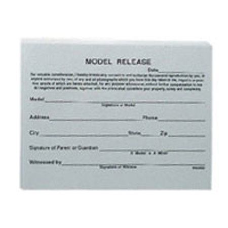 Model Release Cards, 3 x 5in, 25 Cards