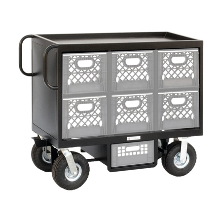 Backstage 6-Crate Set Box Mini Cart with Wheels