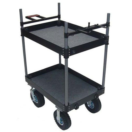 Backstage Junior Aluminum Camera Case Cart with Wheels, 1000lbs Capacity