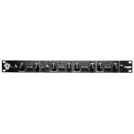 Black Lion Audio B12A Quad 4-Channel Preamp with Mic and DI Inputs, 1 RU