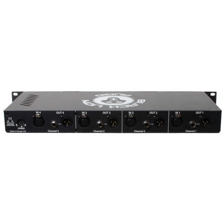 Black Lion Audio B12A Quad 4-Channel Preamp with Mic and DI Inputs, 1 RU