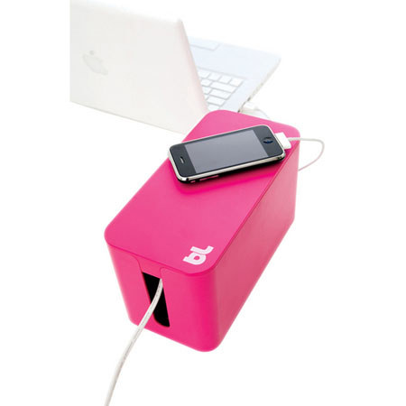 Bluelounge Cablebox Mini - Pink - with Surge Protector