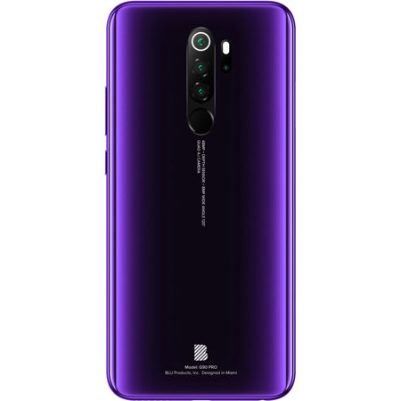 BLU G90 Pro 6.5" HD+ Infinity Dual-SIM 128GB GSM Smartphone, 4GB RAM, Purple
