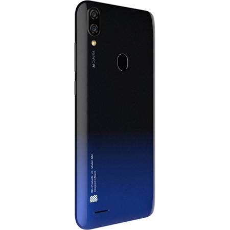 BLU G60 G0271WW 6.1" 64GB Dual-SIM GSM Smartphone, 3GB RAM, Unlocked, Blue