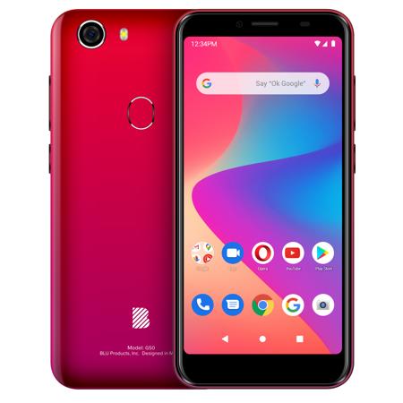 BLU G50 5.5" HD+ Curved 32GB Dual-SIM GSM Smartphone, 2GB RAM, Unlocked, Red
