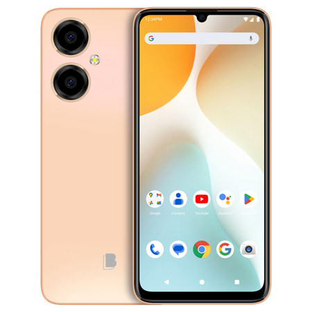BLU G64 6.8" HD+ Infinity 256GB Dual-SIM 4G LTE GSM Smartphone, Unlocked, Peach
