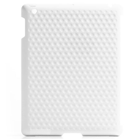 Blue Lounge iPad Shell, Golf Texture, White