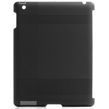 Blue Lounge iPad Shell, Tartan Texture, Black - Also Works with Smart Cover