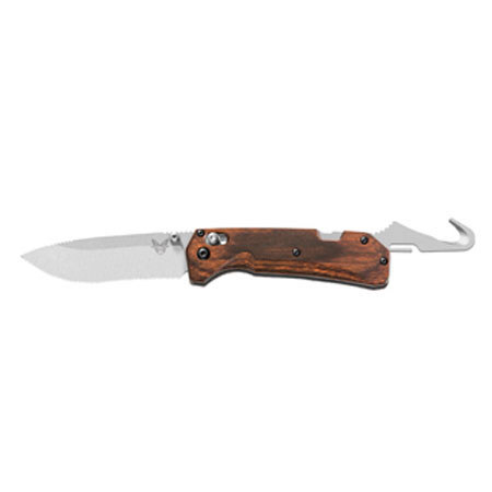 Benchmade Grizzly Creek AXIS Folding Knife,3.5"Satin Plain Edge Drop-Point Blade