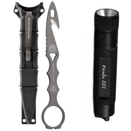 Benchmade SOCP Rescue Hook Tool with Trainer, 6.75" Overall, Black Sheath
