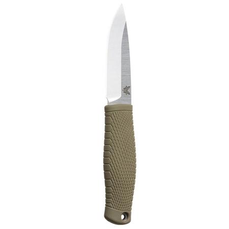 Benchmade 200 Puuko Fixed Knife, 3.75" Satin Plain Edge Drop Point Blade