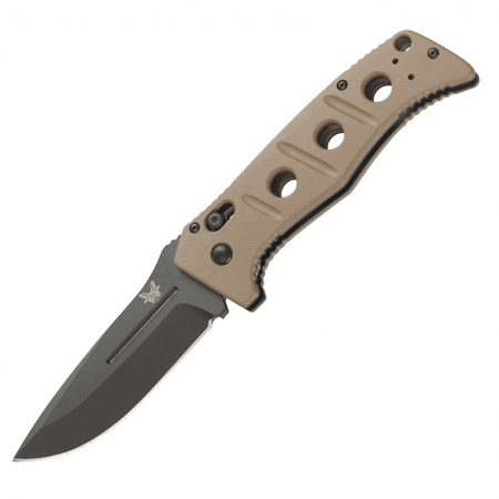 Benchmade 2750 Sibert Adamas AUTO 3.82" Plain Blade Knife, Black Blade