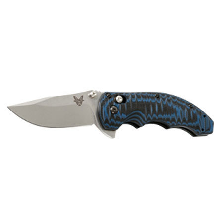 Benchmade AXIS Flipper Folding Knife, 3.18" Satin Plain Edge Drop-Point Blade