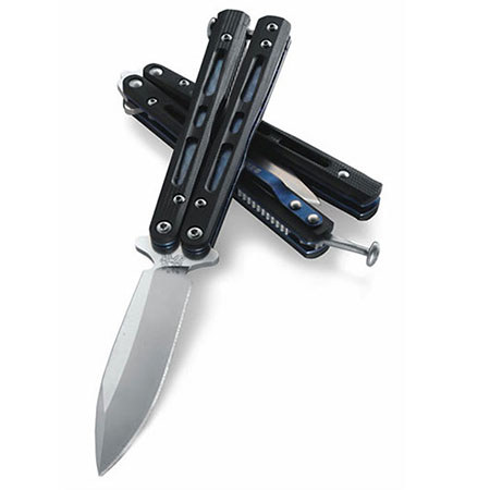 Benchmade Mini-Morpho Bali-Song Springlatch 3.25" Plain Edge Knife, Satin Finish