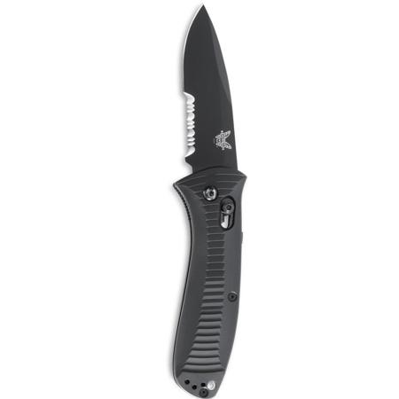 Benchmade 5000S Auto Presidio 3.42" Serrated Edge 154CM Blade knife, Black Blade