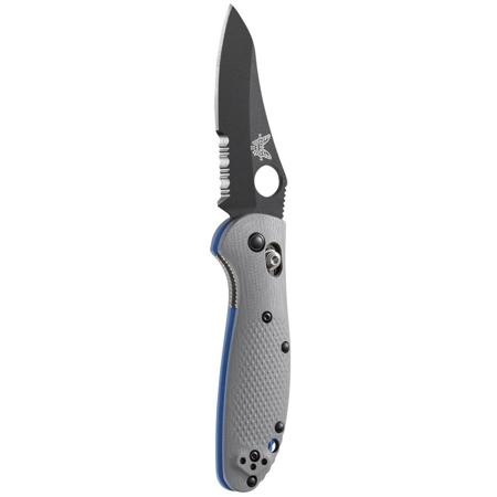 Benchmade Mini Griptilian Folding Knife, 2.91" Black Serrated Edge Sheepsfoot