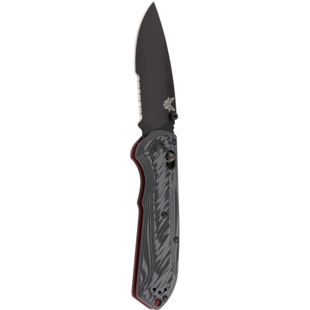 Benchmade 560SBK-1 Freek Folding Knife, 3.6" Black Combo Edge Drop Point Blade