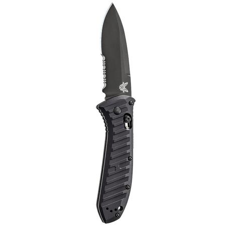 Benchmade Presidio II Auto AXIS Folding Knife, 3.72" Black Drop Point Combo Edge