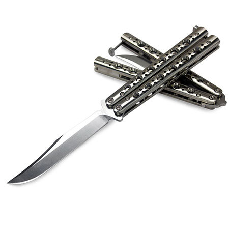Benchmade Bali-Song T-Latch Plain Edge Knife with 4.25" Bowie Clip Blade, Satin