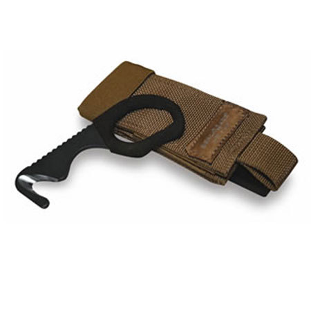 Benchmade 7 Hook Fixed Blade Strap Cutter with Soft Sheath, Sand