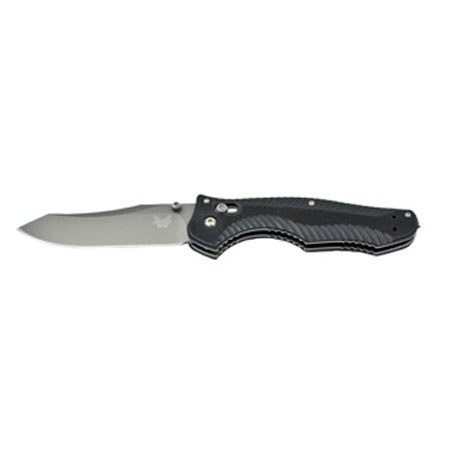 Benchmade Contego AXIS Folding Knife, 3.98" Gray Coated Plain Edge Tanto Blade