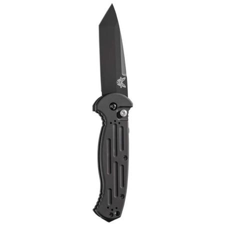 Benchmade AFO II Auto 3.56" Plain Edge Tanto Blade knife, Black Blade