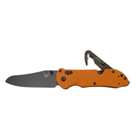 Benchmade Triage AXIS Folding Knife, 3.5" Black Plain Edge Sheepsfoot Blade