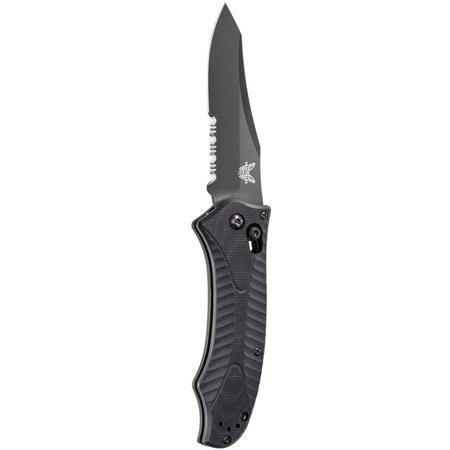 Benchmade Osborne Rift Auto AXIS Folding Knife,3.67"Combo Edge Tanto Black Blade