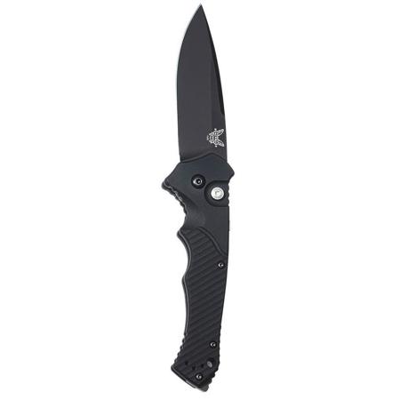 Benchmade Rukus II Auto Open Folding Knife,3.4" Drop-point Fine Edge Black Blade