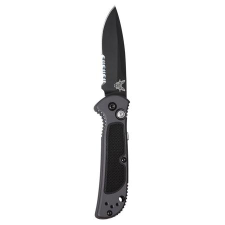Benchmade 9750 Mini Coalition Automatic Knife w/2.9" Serrated Blade, Black Blade