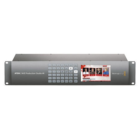 Blackmagic Design ATEM 2 M/E Production Studio 4K, 4 Upstream & 2 Downstream Keyers, 22-Input Audio Mixer, 20 6G-SDI & 1 HDMI Inputs