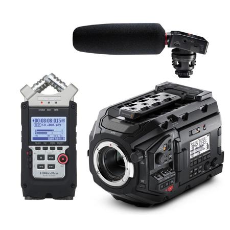 Blackmagic Design URSA Mini Pro 4.6K EF Camera, with Tascam H4n Pro Recorder