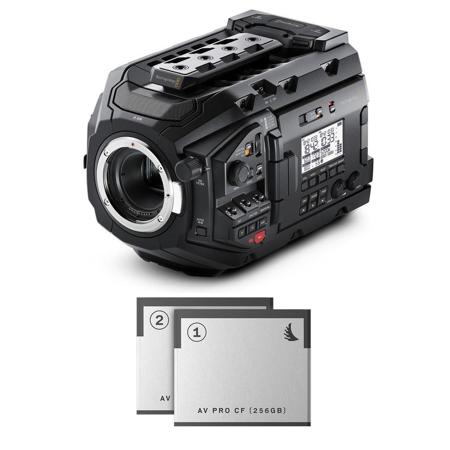 Blackmagic Design URSA Mini Pro 4.6K Camera EF Mnt W/ Angelbird 2x CF 256GB Card