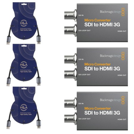 Blackmagic Design SDI to HDMI 3G Micro Converter, 3-Pack CONVCMIC