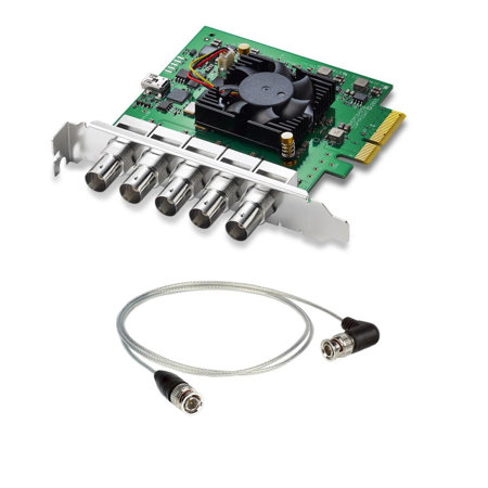 Blackmagic Design DeckLink Duo 2 With 1.5' Ultra Slim SDI Cable with BNC to RA