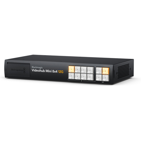 Blackmagic Design Videohub Mini 8x4 12G Router, 8 Inputs and 4 Outputs