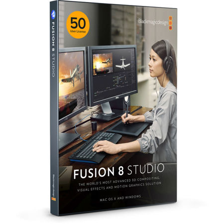 Blackmagic Design - Fusion 8 Studio 50 User License Pack, Download