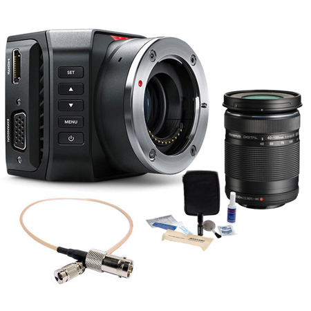 Blackmagic Design Micro Studio Camera 4K With Olympus 40mm-150mm f/4-5.6 R Lens
