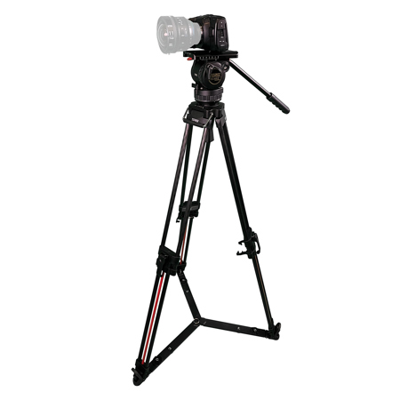 Blackmagic Design Pocket Cinema Camera 4K with Teris TS-H12CF-Q 2-Stage Carbon Fiber 75mm Flat Base Video Tripod System