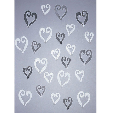 Studio Dynamics General Scenic Series for Gels, 10x10' Muslin Background, Gray Hearts # 2.