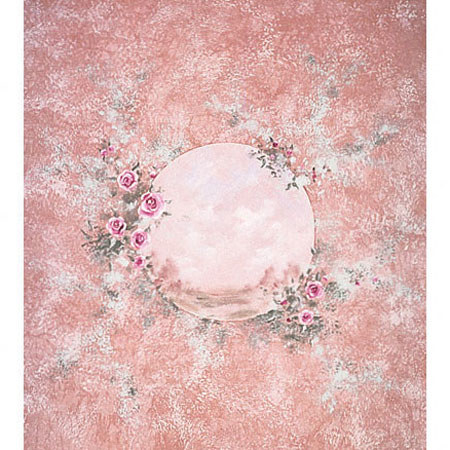 Studio Dynamics General Scenic Series 10' x 10' Muslin Background, Rose Circle.