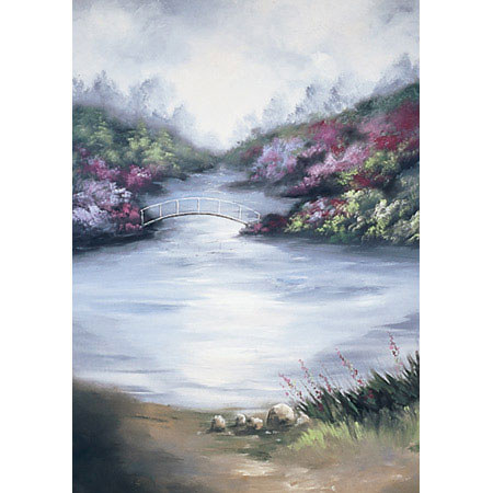 Studio Dynamics General Scenic Series 12' x 12' Muslin Background, Pastoral.