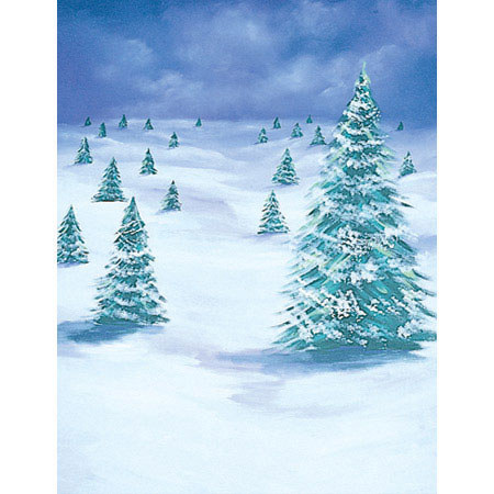 Studio Dynamics Holiday Scenic Series 12x20' Muslin Background, Winter Trees.