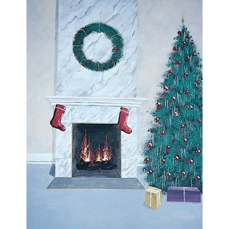 Studio Dynamics Holiday Scenic Series 12' x 20' Muslin Background, Xmas Eve #2.