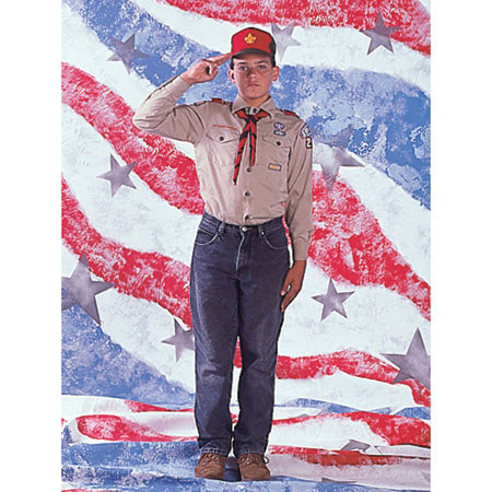 Studio Dynamics General Scenic Series 12' x 24' Muslin Background, Flag.