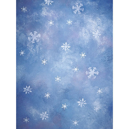 Studio Dynamics Holiday Scenic Series 12' x 24' Muslin Background, Snowflakes.