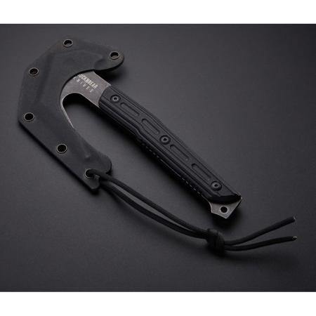 BucknBear Mini Survival Hatchet Knife with 3" Fixed Blade and G10 Black Handle