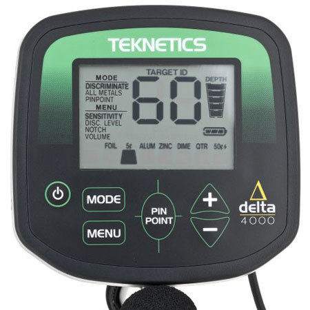 Teknetics Delta 4000 Metal Detector with Concentric 8" Open Face Coil